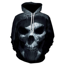 Load image into Gallery viewer, 2018 autumn and winter new brand unisex sweatshirt 3D skull HD print casual fashion hooded hoodie.