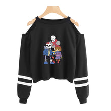Load image into Gallery viewer, 2019 Undertale Tops off shoulder crop top Game summer tshirt women Street fashion harajuku hot sale tops