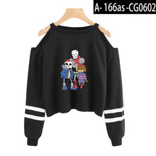 Load image into Gallery viewer, 2019 Undertale Tops off shoulder crop top Game summer tshirt women Street fashion harajuku hot sale tops