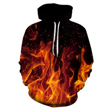 Load image into Gallery viewer, Fire Printed 3D Men Women Hoodies