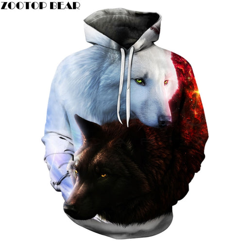 Wolf 3D Men Sweatshirts