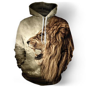 3D Tiger Lion SWEATSHİRT