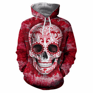Sugar Skull Hoodies Men Sweatshirts 3D