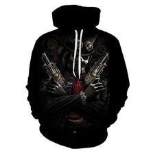 Load image into Gallery viewer, Poker Skull Hoodies Sweatshirts 3d Men