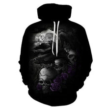 Load image into Gallery viewer, Poker Skull Hoodies Sweatshirts 3d Men
