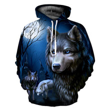 Load image into Gallery viewer, 3D WOLF HOODİE