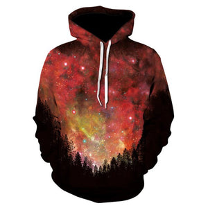 2018 new Colour  Space Galaxy Hoodies Men 3d Sweatshirts