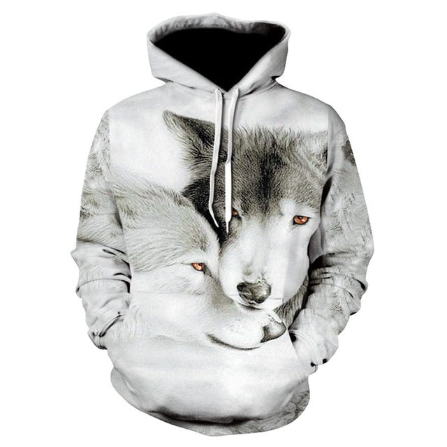 3D wolf head  Sweatshirt