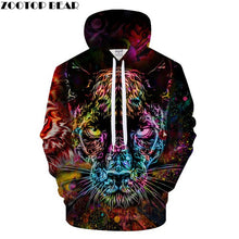 Load image into Gallery viewer, Fashion lion hooded shirts men/women printed 3d hoodies