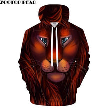 Load image into Gallery viewer, Fashion lion hooded shirts men/women printed 3d hoodies