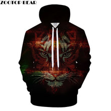 Load image into Gallery viewer, Fashion lion hooded shirts men/women printed 3d hoodies