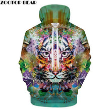 Load image into Gallery viewer, Fashion lion hooded shirts men/women printed 3d hoodies