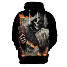Load image into Gallery viewer, New Gothic 3D love skull print hooded Sweatshirt hip hop men&#39;s / women&#39;s pullover hooded Interesting skull hoodie men&#39;s top