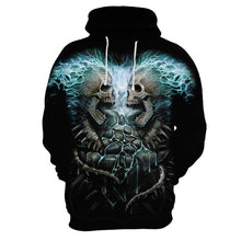 Load image into Gallery viewer, New Gothic 3D love skull print hooded Sweatshirt hip hop men&#39;s / women&#39;s pullover hooded Interesting skull hoodie men&#39;s top
